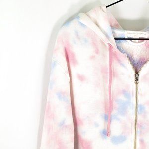 SPIRITUAL GANGSTER Oversized Tie Dye Zip Hoodie